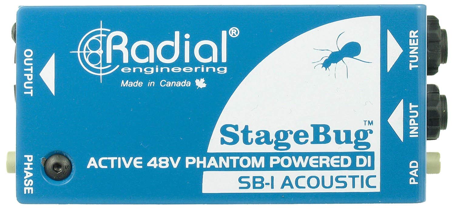 Radial SB-1 - активный директ-бокс для акустической, электро гитары, вход 6,3 Jack/ выход XLRM