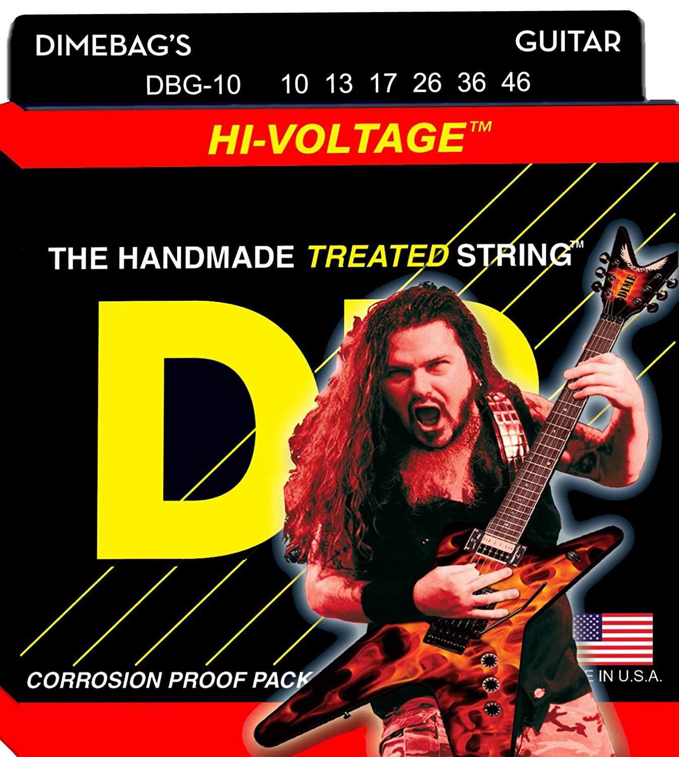 DR DBG-10-46 - струны электрических гитар 10-46 Mediuum Dimebag Darrel Hi Voltage