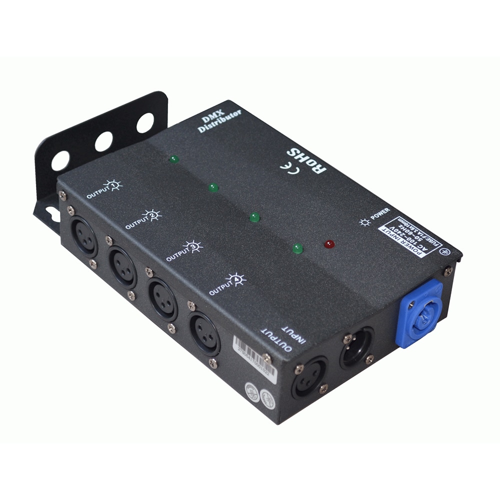 Anzhee DMX Splitter 4. -Оптический 4-канальный сплиттер DMX-сигнала
