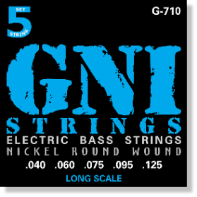 GNI G710 струны для 5 струнной бас-гитары .040/.125, никелированная навивка