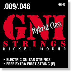 GNI GH66 струны для электро-гитары .009/.046, никелированная навивка