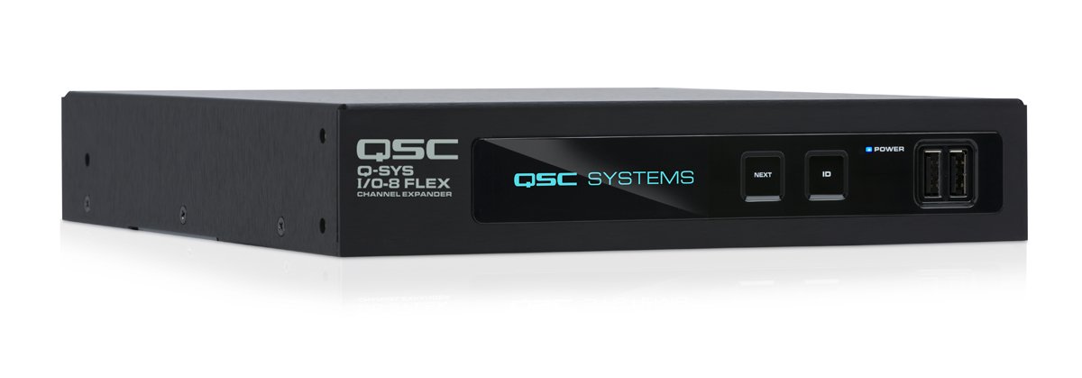 QSC IO-8FLEX - 8 индивидуальных каналов Q-SYS 8x8 GPIO, 1x RS232 и мост Audio-to-USB