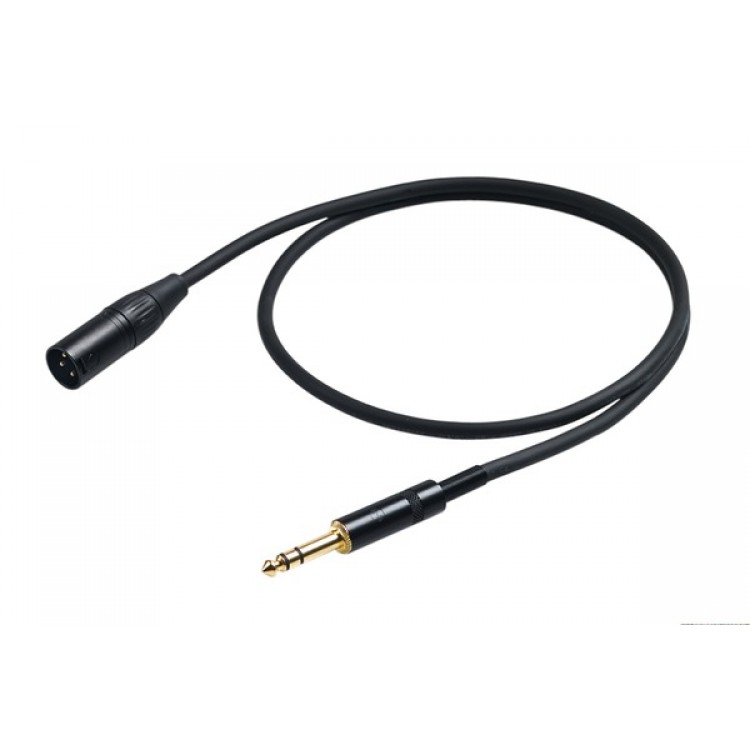 Proel CHL230LU10 - Микрофонный кабель Стерео джек 6.3 <-> Канон XLR М (папа) 10м