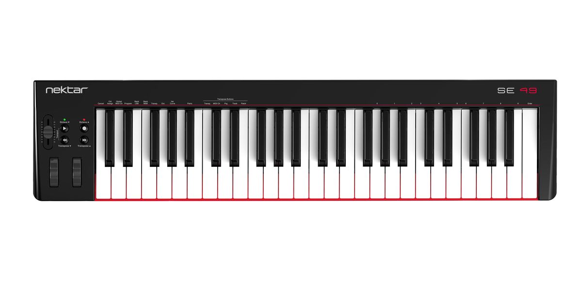 Nektar SE49 - USB MIDI клавиатура, 49 клавиш, четырех октавная, Bitwig 8 track, вес 2,2 кг