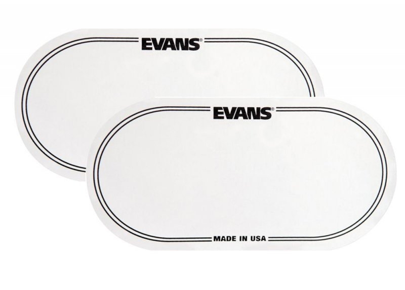 EVANS EQPC2 наклейка прозрачная овальная на рабочий пластик бас-барабана (2 шт.)