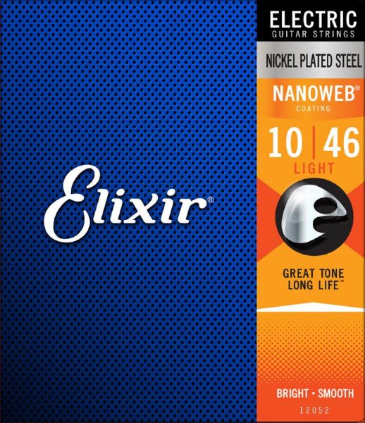 Elixir 12052 NanoWeb  струны для электрогитары Light 10-46