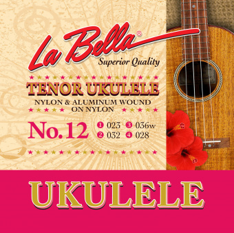 Струны для укулеле тенор LA BELLA Ukulele 12. 023-032-036w-028, чистый нейлон