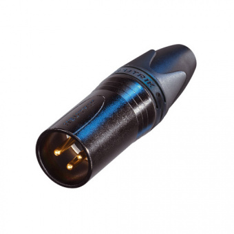Neutrik NC3MXX-B кабельный разъем XLR male черненый корпус, золоченые контакты
