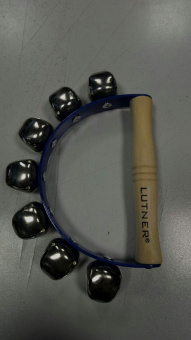 FLT-RT7 Колокольчики (7 шт.) на ручке полукруг (синяя металлическая дуга), 